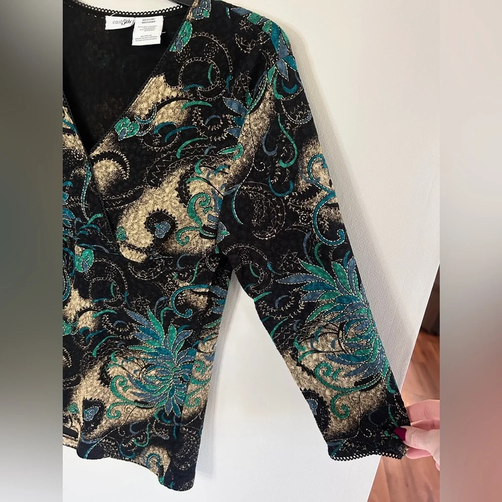 Y2K EAST 5TH Babydoll Metallic Celestial Top Whimsigoth Fairy Grunge 90s Size M - Picture 6 of 16